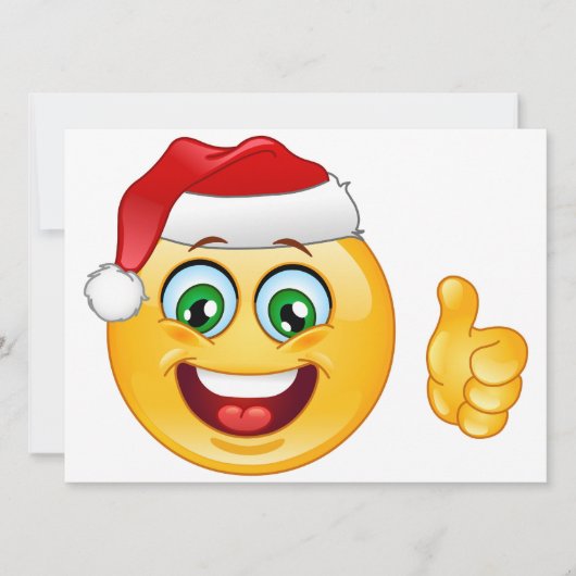 Santa claus emoji feiertagskarte (Vorderseite)