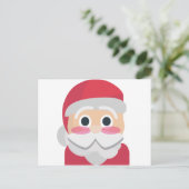 Santa claus emoji feiertagspostkarte (Stehend Vorderseite)