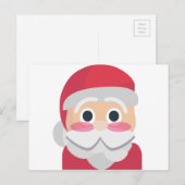Santa claus emoji feiertagspostkarte (Vorne/Hinten)