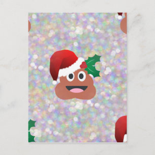 Santa claus emoji feiertagspostkarte