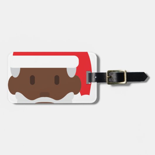 Santa claus emoji gepäckanhänger (Vorderseite horizontal)