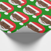 Santa claus emoji geschenkpapier (Ecke)