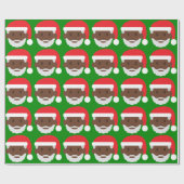 Santa claus emoji geschenkpapier (Flach)