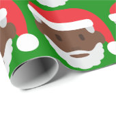 Santa claus emoji geschenkpapier (Rolleneckpunkt)