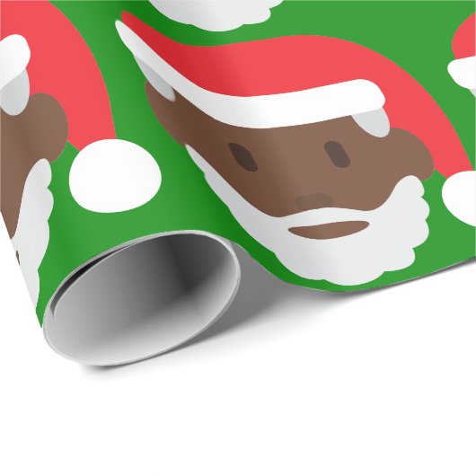 Santa claus emoji geschenkpapier (Rolleneckpunkt)