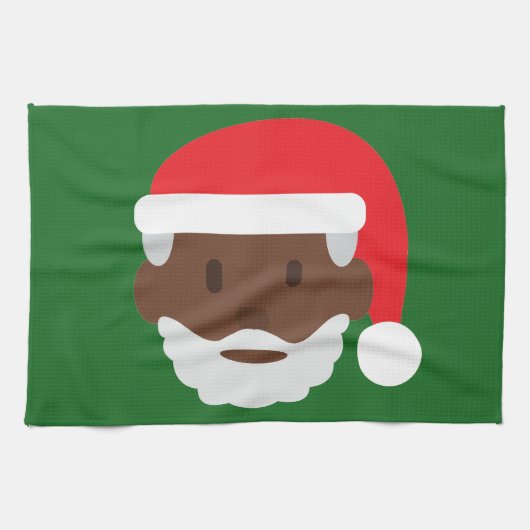 Santa claus emoji geschirrtuch (Horizontal)