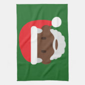 Santa claus emoji geschirrtuch (Vertikal)