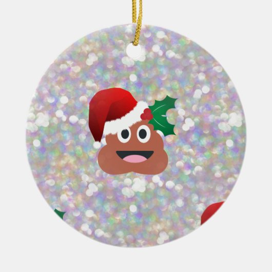 Santa claus emoji keramik ornament (Vorne)