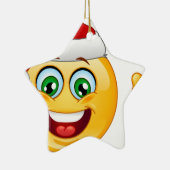 Santa claus emoji keramik ornament (Rechts)
