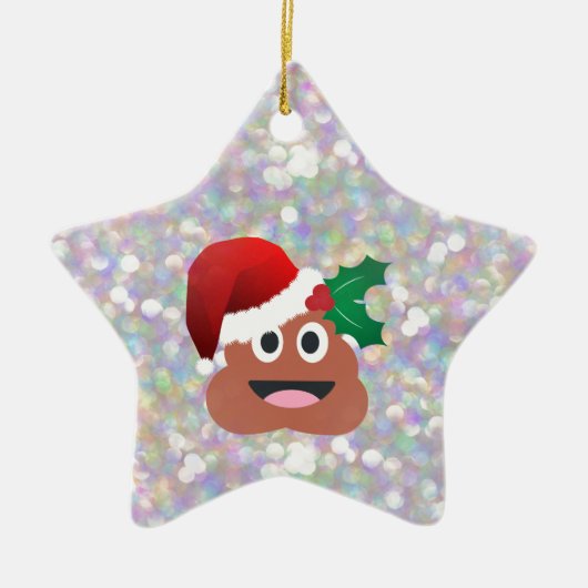 Santa claus emoji keramikornament (Vorne)
