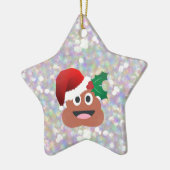 Santa claus emoji keramikornament (Links)