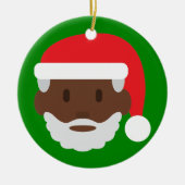 Santa claus emoji keramikornament (Vorne)