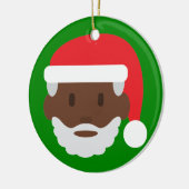 Santa claus emoji keramikornament (Links)