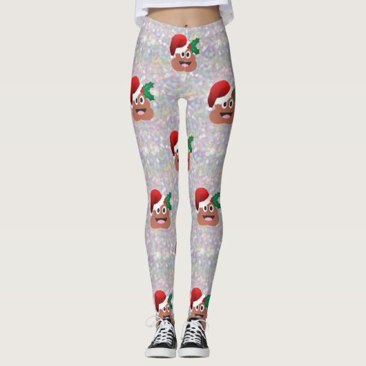 santa claus emoji Leggings (Vorderseite)