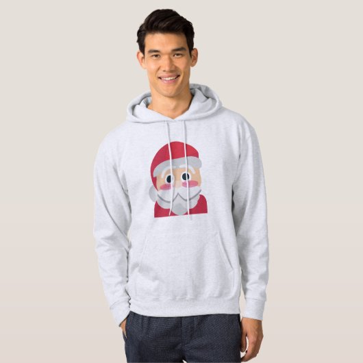 santa claus emoji mens hoodie Sweatshirt (Vorne ganz)