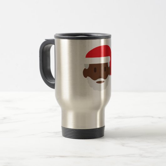 Santa claus emoji reisebecher (Vorderseite Links)