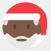 Santa claus emoji runder aufkleber (Vorderseite)