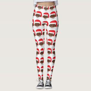 Santa claus emoji xmas Leggings