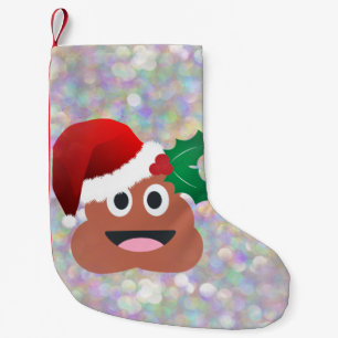 santa claus emoji xmas Strumpf Kleiner Weihnachtsstrumpf