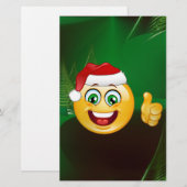 Santa claus emojis briefpapier (Vorne/Hinten)