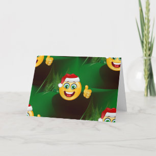 Santa claus emojis feiertagskarte