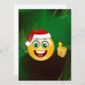 Santa claus emojis feiertagskarte (Vorne/Hinten)