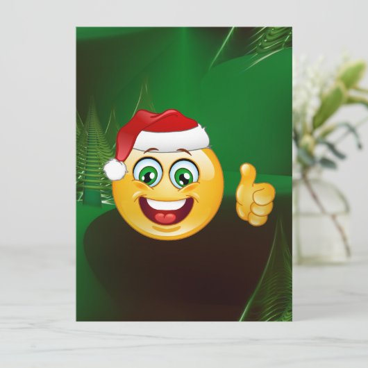 Santa claus emojis feiertagskarte (Stehend Vorderseite)