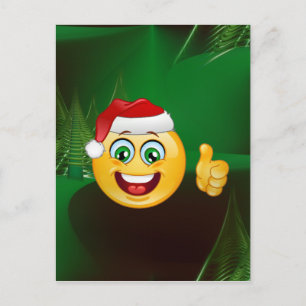 Santa claus emojis feiertagspostkarte
