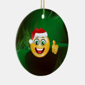Santa claus emojis keramik ornament (Rechts)