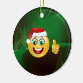 Santa claus emojis keramik ornament (Links)