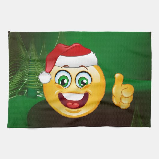 Santa claus emojis küchentuch (Horizontal)