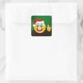 Santa claus emojis quadratischer aufkleber (Tasche)