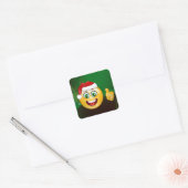 Santa claus emojis quadratischer aufkleber (Umschlag)