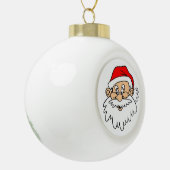 SANTA CLAUS FACE KERAMIK Kugel-Ornament (Links)