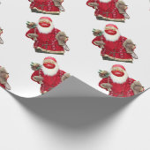 Santa Claus Face Mask Geschenkpapier (Ecke)