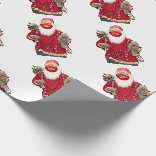 Santa Claus Face Mask Geschenkpapier (Ecke)