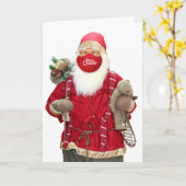 Santa Claus Face Mask Karte (Gelbe Blume)