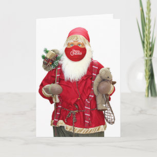 Santa Claus Face Mask Karte