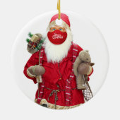 Santa Claus Face Mask Keramik Ornament (Hinten)