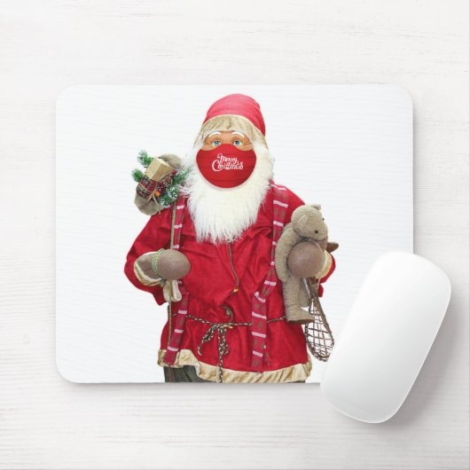 Santa Claus Face Mask Mousepad (Mit Mouse)