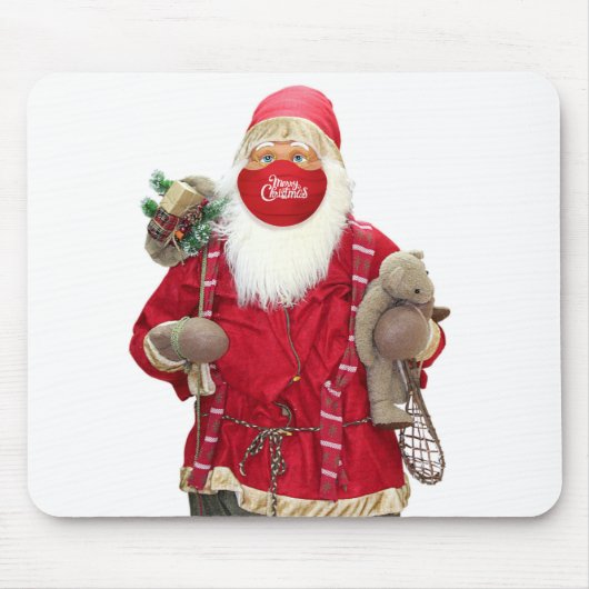 Santa Claus Face Mask Mousepad (Vorne)