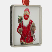 Santa Claus Face Mask Ornament Aus Metall (Rechts)