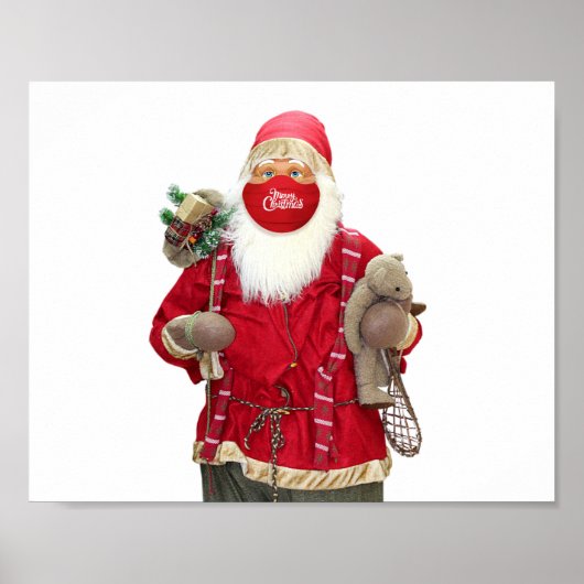 Santa Claus Face Mask Poster (Vorne)