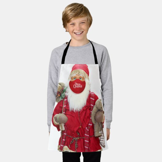 Santa Claus Face Mask Schürze (Getragen)