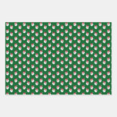 Santa Claus Face Pink Green Red Geschenkpapier Set (Vorderseite 2)
