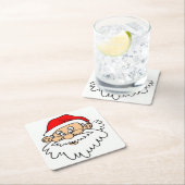 SANTA CLAUS FACE RECHTECKIGER PAPPUNTERSETZER (Vor Ort)
