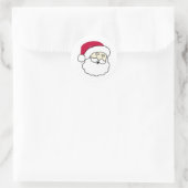 Santa Claus Face Runder Aufkleber (Tasche)