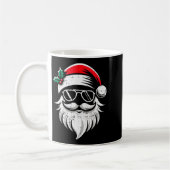 Santa Claus Face Sungles With Hat Beard Christmas Kaffeetasse (Links)