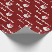 Santa Claus Face | Weihnachtsgeschenk Geschenkpapier (Ecke)