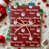 Santa Claus Face | Weihnachtsgeschenk Geschenkpapier Set
